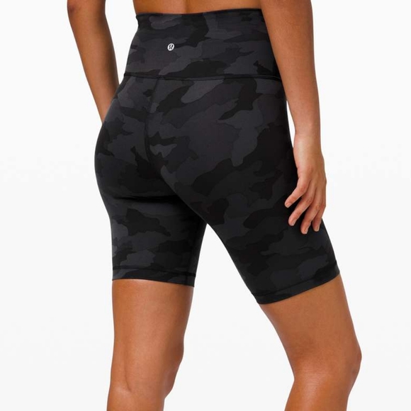 lululemon athletica Pants - Lululemon Wunder Train High Rise Short 8" in Heritage 365 Camo Deep Coal Multi